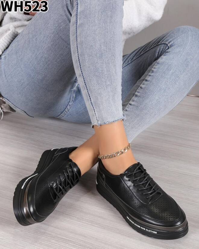 Półbuty Damskie WH523 BLACK 36-41 1