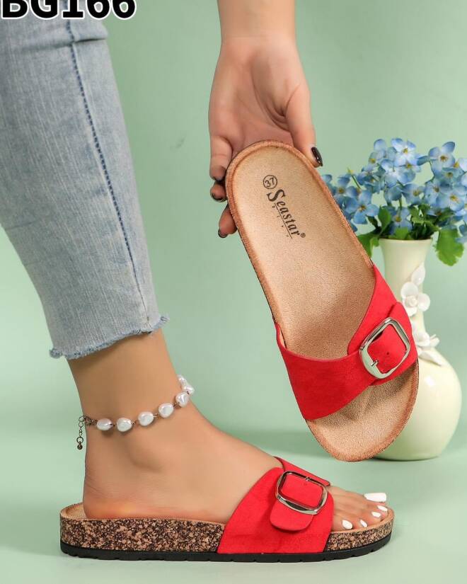 Klapki Damskie BG166 RED 36-41
