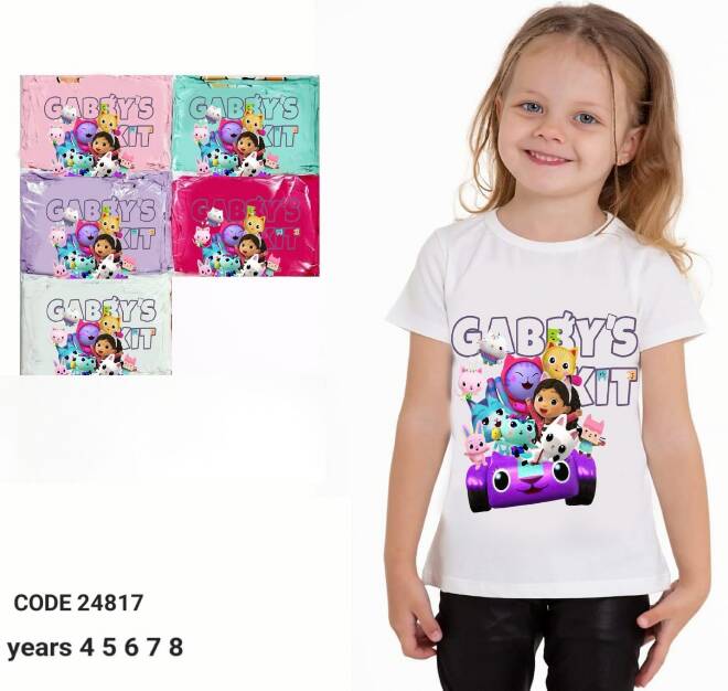 Bluzki dziewczęce 24817 1 KOLOR 3-8 1