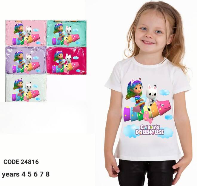 Bluzki dziewczęce 24816 1 KOLOR 3-8