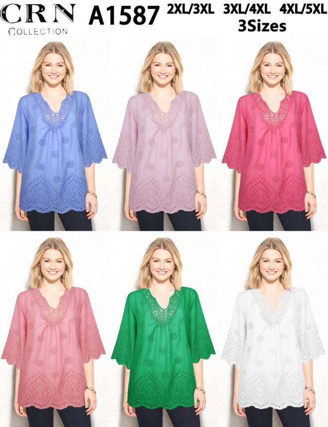 Bluzka damskie 16168 MIX KOLOR 2XL-5XL (Towar Tureckie)