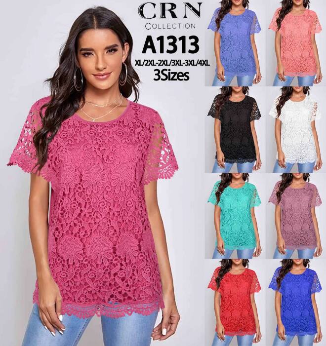 Bluzka damskie A1313 MIX KOLOR XL-4XL(Towar Tureckie) 1