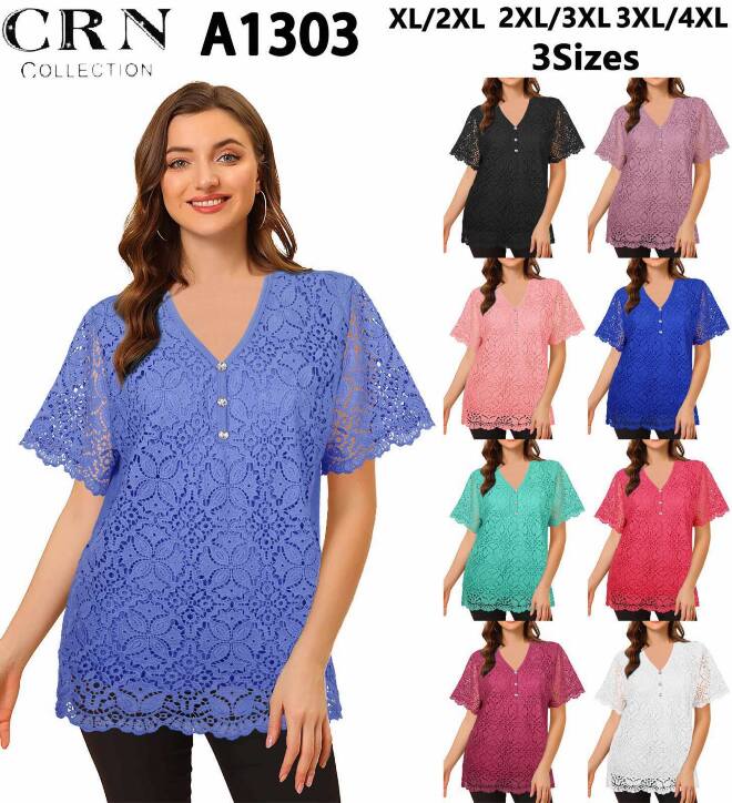 Bluzka damskie A1303 MIX KOLOR XL-4XL (Towar Tureckie) 1