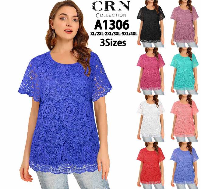 Bluzka damskie A1306 MIX KOLOR XL-4XL (Towar Tureckie)