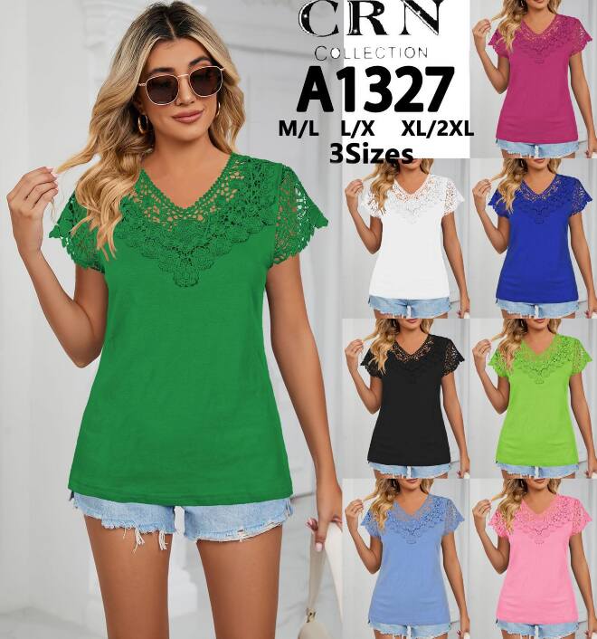 Bluzka damskie A1327 MIX KOLOR M-2XL (Towar Tureckie)