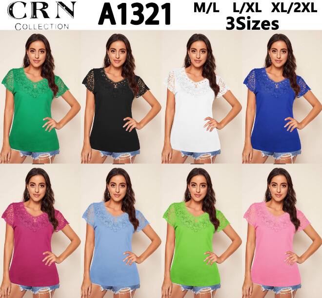 Bluzka damskie A1321 MIX KOLOR M-2XL (Towar Tureckie) 1