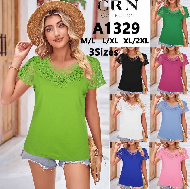 Bluzka damskie A1329 MIX KOLOR M-2XL (Towar Tureckie)