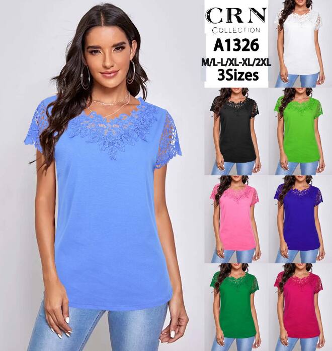 Bluzka damskie A1326 MIX KOLOR M-2XL (Towar Tureckie) 1