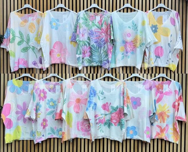 Bluzka damskie 16157 Mix kolor Standard (Towar Włoskie)  