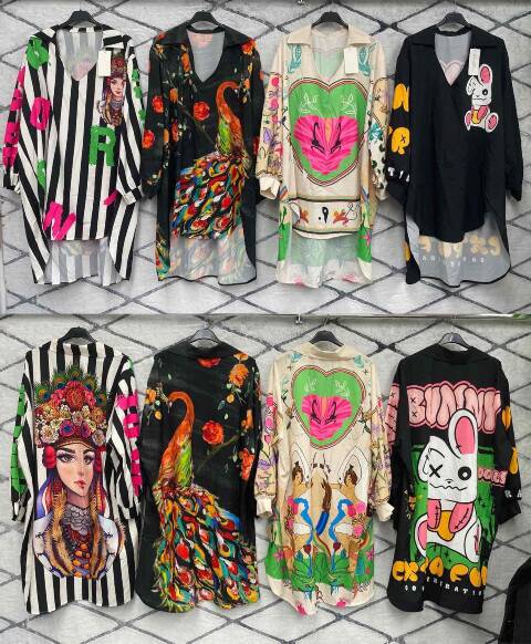 Koszule damskie 2032 Mix kolor Standard (Towar Włoskie) 1