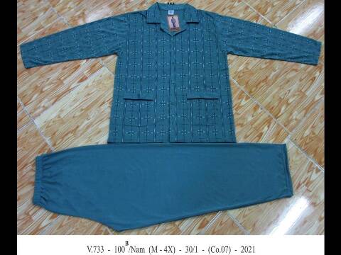 Piżama Meskie 1002 1 kolor M-3XL 1