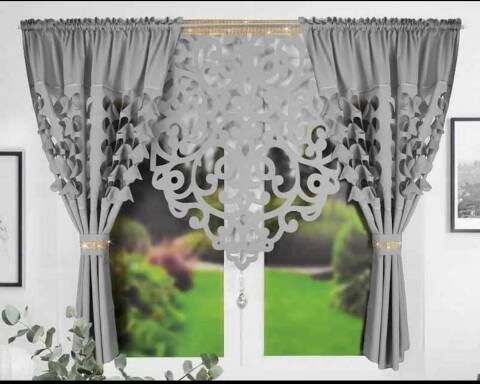 Firanki gotowe  R54 Mix kolor 145x160; 90x120