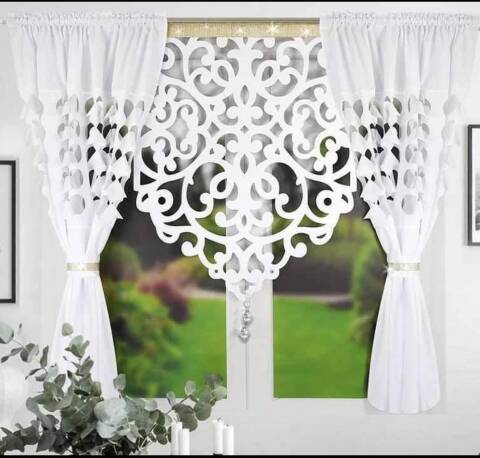 Firanki gotowe  R55 Mix kolor 145x160; 90x120 1