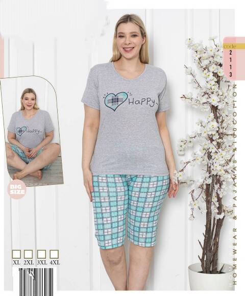Piżama Damskie 1044 1 kolor XL-4XL (Towar Tureckie) 1