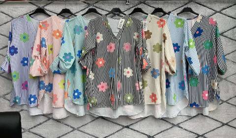 Bluzka damskie 2057 Mix kolor Standard (Towar Włoskie) 1