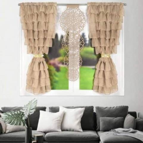 Komplet Firanki gotowy R17 Mix kolor 145x160; 50x135