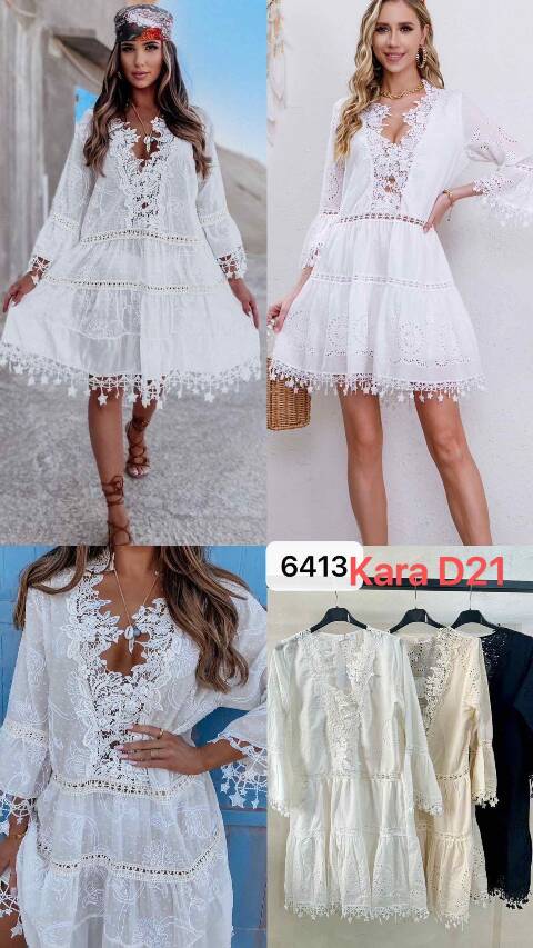 Sukienka damskie 6413 Mix kolor Standard (Towar Włoskie) 1