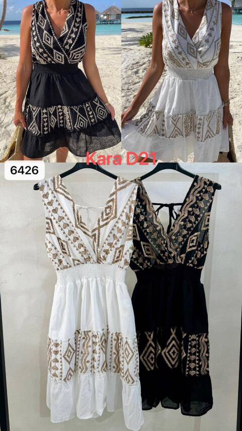 Sukienka damskie 6426 Mix kolor Standard (Towar Włoskie)