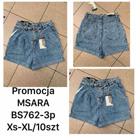 Szorty Jeansowe Damskie BS762 1 kolor XS-XL