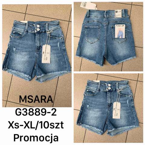 Szorty Jeansowe Damskie G3889-2 1 kolor XS-XL