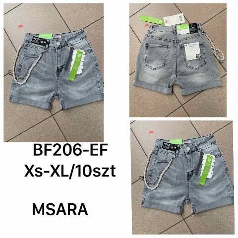 Szorty Jeansowe Damskie BF206 1 kolor XS-XL