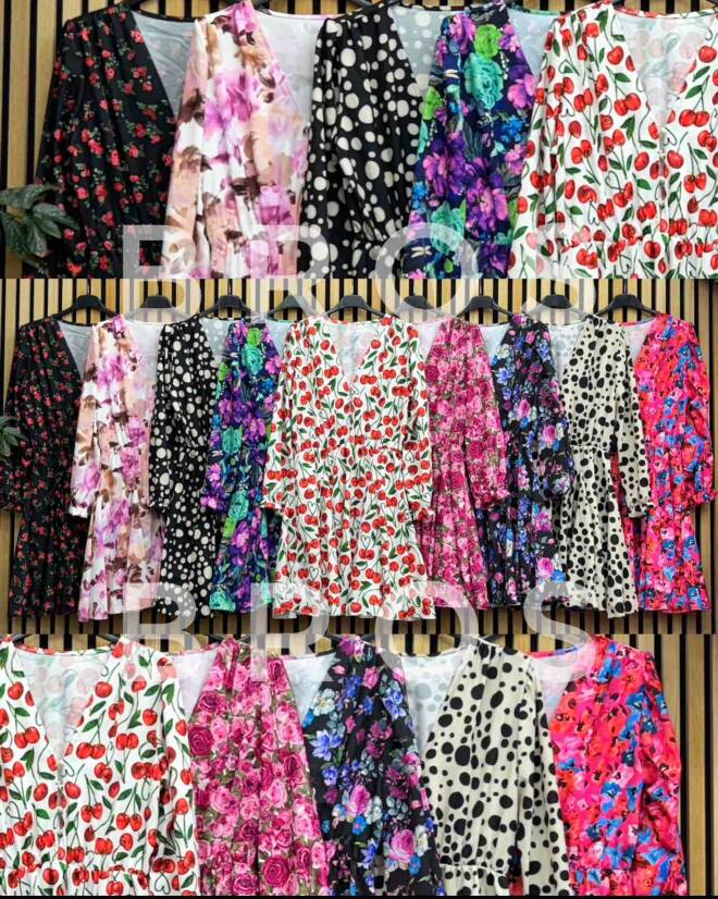 Sukienka damskie 19504 Mix kolor Standard (Towar Włoskie)