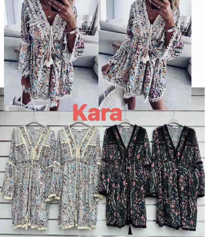 Sukienka damskie 20207 Mix kolor Standard (Towar Włoskie)