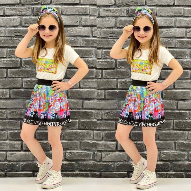 Komplety dziewczęce 21702 1 KOLOR 4-12 1