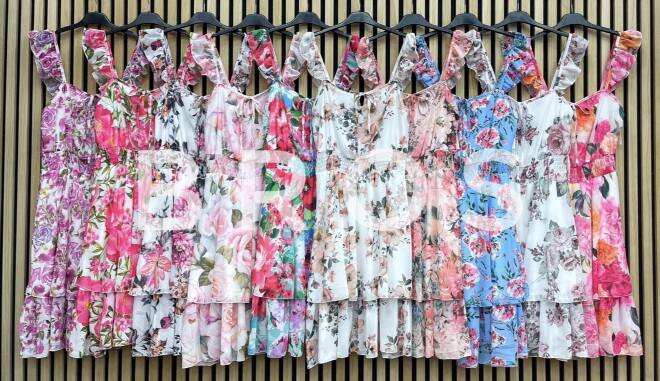 Sukienka damskie 21862 Mix kolor Standard (Towar Włoskie)