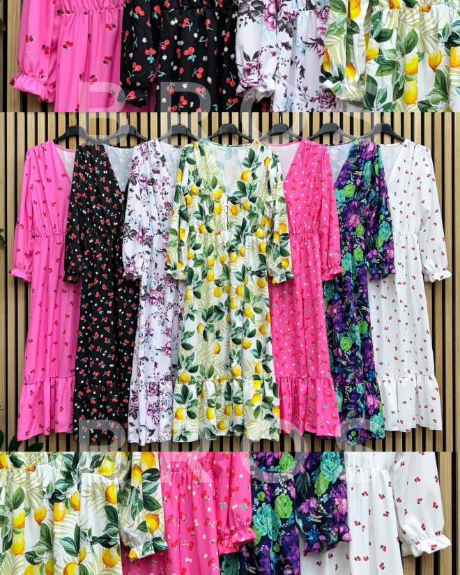 Sukienka damskie 21864 Mix kolor Standard (Towar Włoskie)