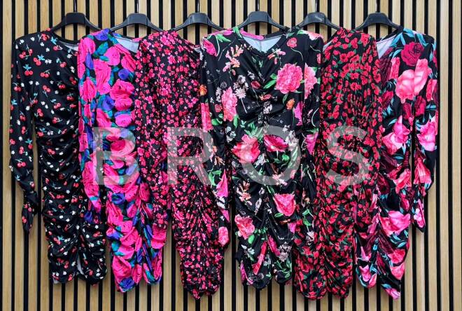 Sukienka damskie 21868 Mix kolor Standard (Towar Włoskie)