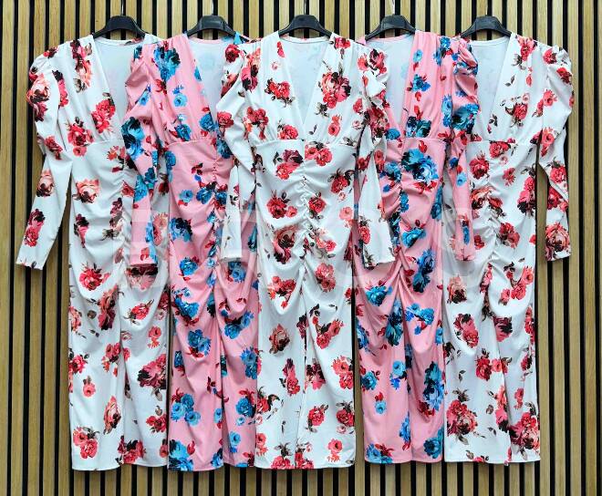 Sukienka damskie 21869 Mix kolor Standard (Towar Włoskie)