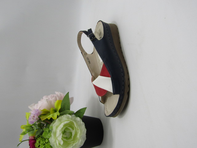 Sandały damskie 7AA231 WHITE/NAVY/RED 36-41