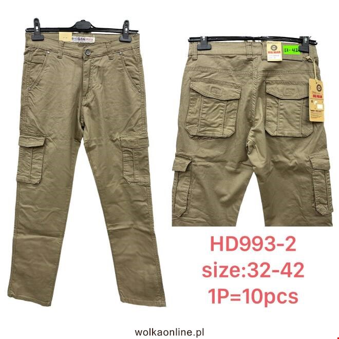 Spodnie męskie HD993-2 1 KOLOR 32-42 BIG MAN
