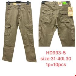 Spodnie męskie HD993-5 1 KOLOR 31-40 BIG MAN