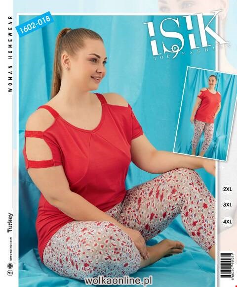 Piżama damskie 1602-018 1 kolor 2XL-4XL (Towar Tureckie)