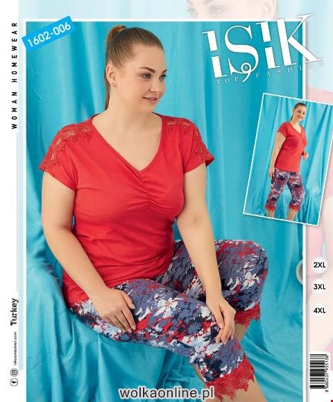 Piżama damskie 1602-006 1 kolor 2XL-4XL (Towar Tureckie)