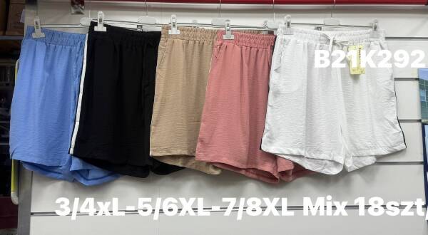 Szorty damskie Roz 3XL-8XL, Mix Kolor Paczka 18 szt