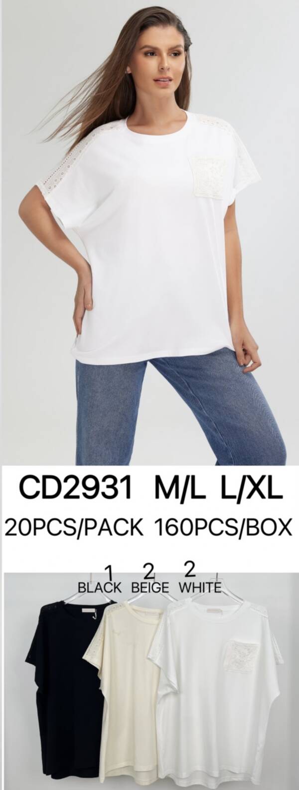 Bluzki damskie Roz M/L-L/XL, Mix  kolor Paczka 5 szt