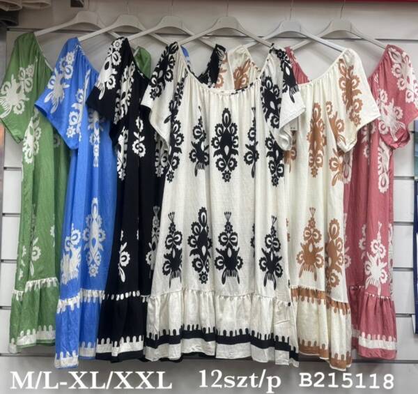 Sukienki damskie Roz M/L-XL/2XL, Mix Kolor Paczka 12 szt