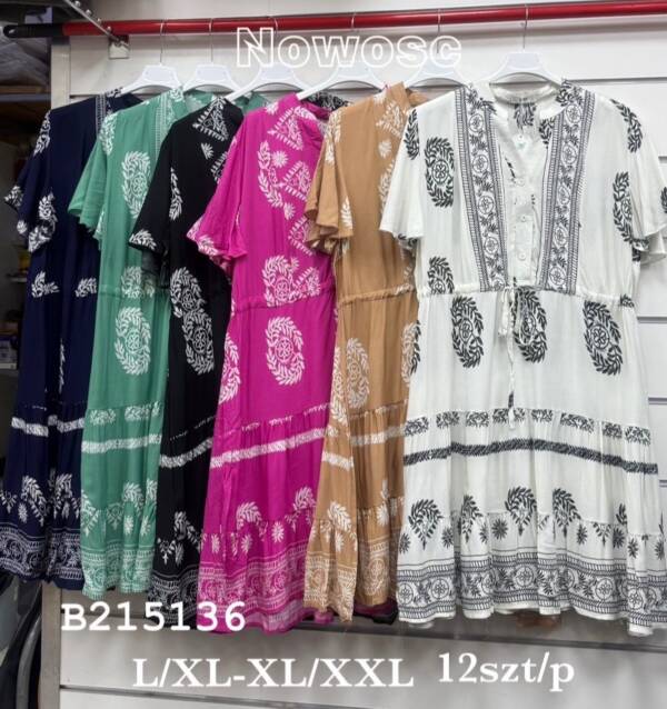 Sukienki damskie Roz L-XL-XL/2XL, Mix Kolor Paczka 12 szt
