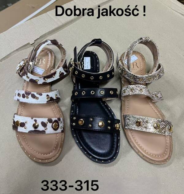 Sandały płaskied amskie Roz 36-41 / 12 par