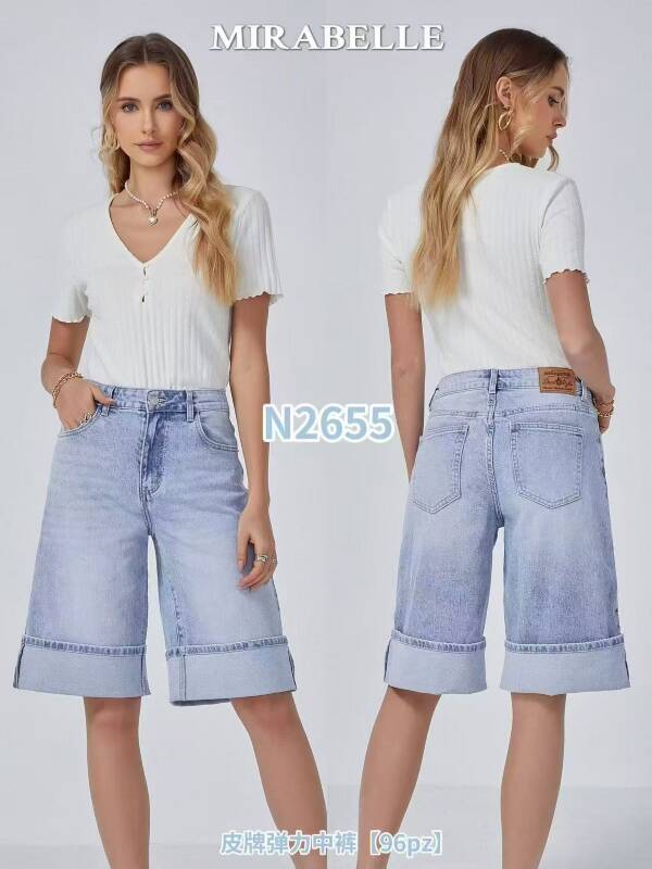  Rybaczki damskie jeansy Roz XS-XL, 1 Kolor Paczka 12 szt