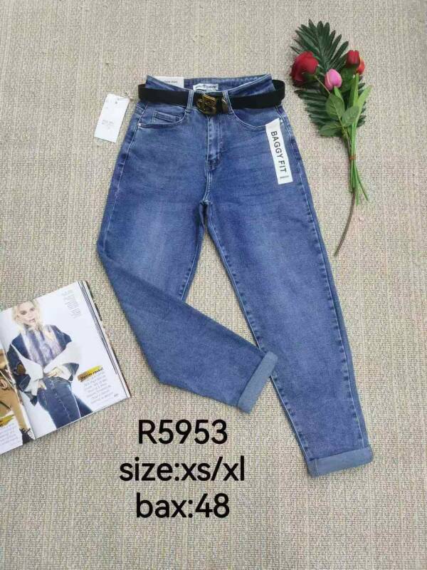 Spodnie damskie jeansy Roz XS-XL, 1 Kolor Paczka 12 szt