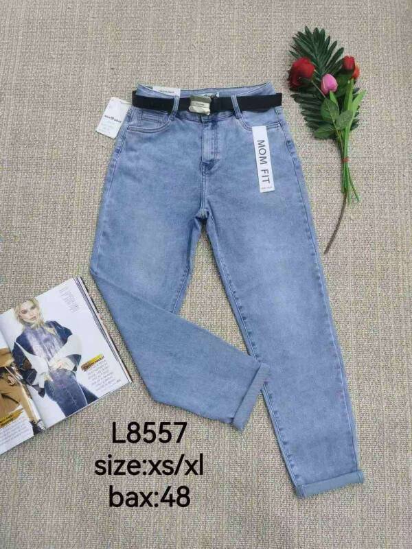 Spodnie damskie jeansy Roz XS-XL, 1 Kolor Paczka 12 szt