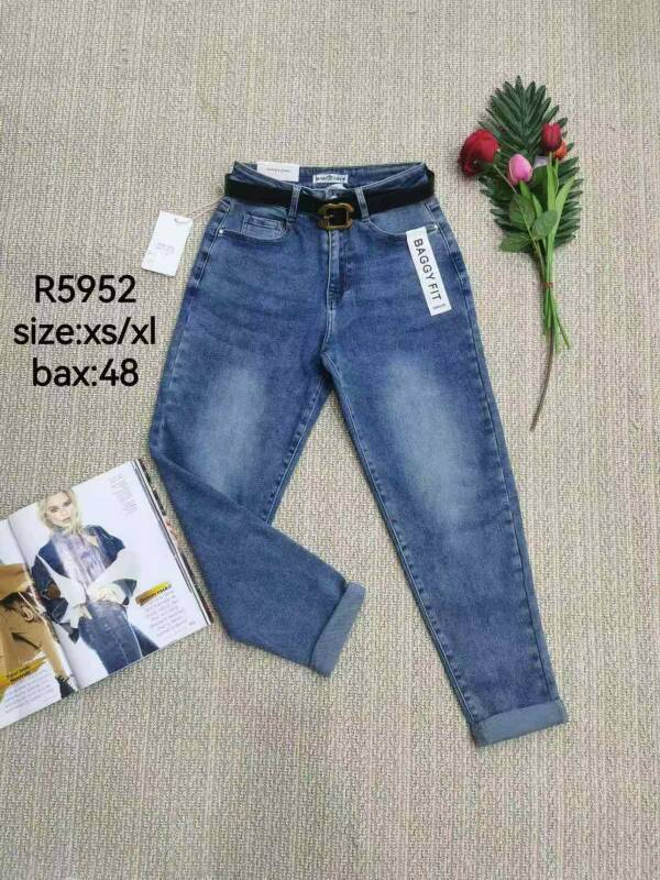 Spodnie damskie jeansy Roz XS-XL, 1 Kolor Paczka 12 szt