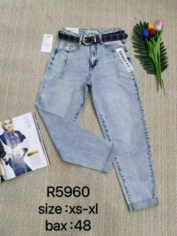 Spodnie damskie jeansy Roz XS-XL, 1 Kolor Paczka 12 szt