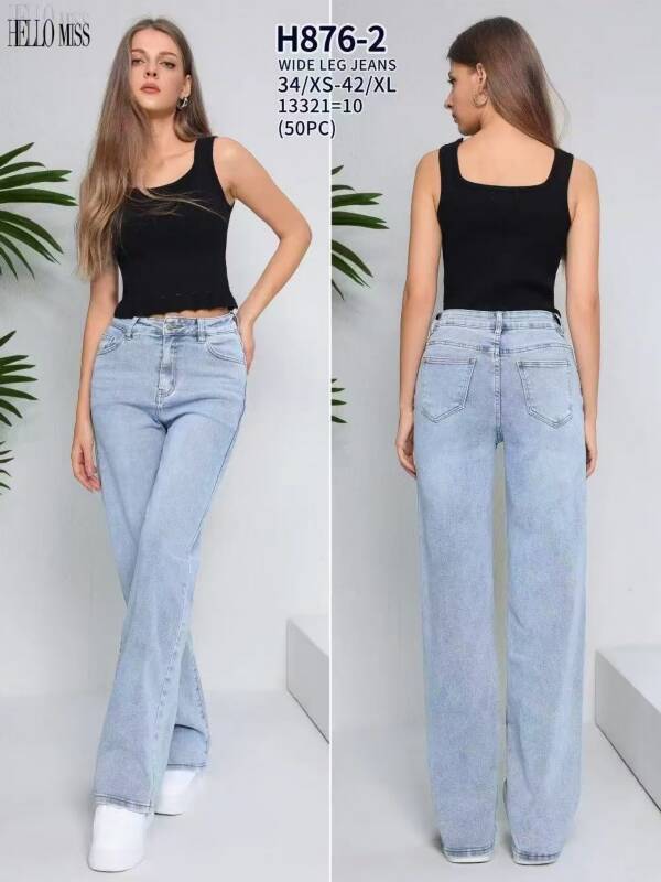 Spodnie damskie jeansy Roz XS-XL, 1 Kolor Paczka 10 szt