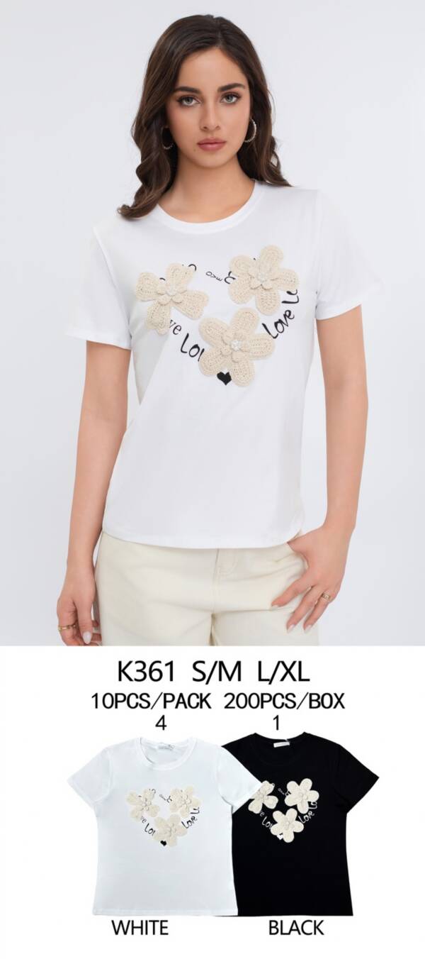 Bluzki damskie Roz S/M-L/XL, 1 kolor Paczka 10 szt