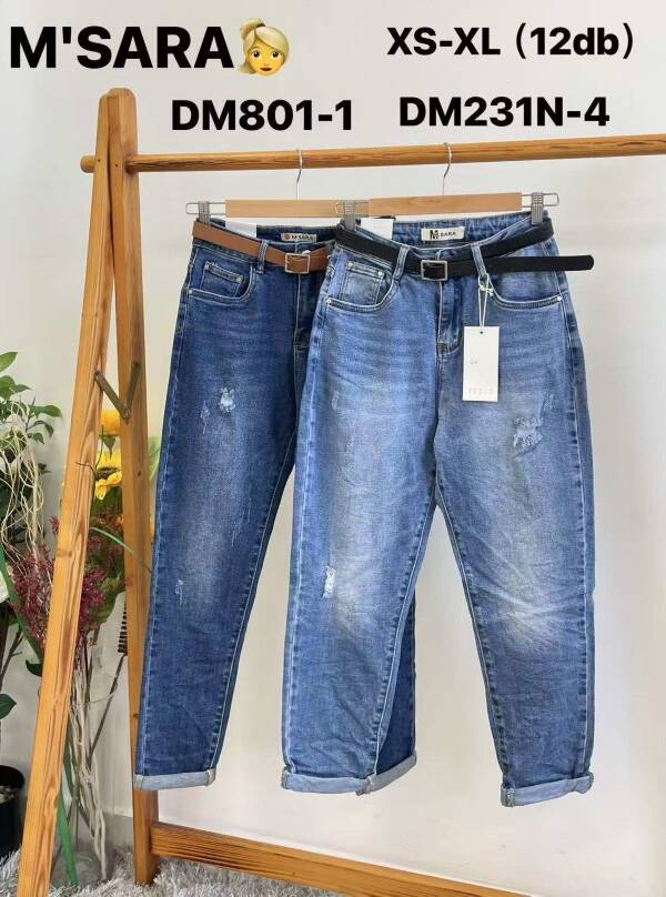 Spodnie damskie jeansy Roz XS-XL, 1 Kolor Paczka 12 szt